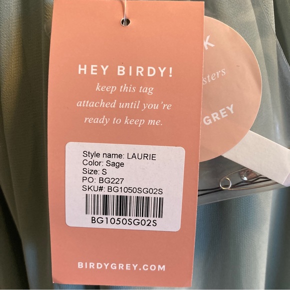Birdy Grey Laurie Sage chiffon empire bridesmaids prom dress size S and M NWT - Picture 9 of 12